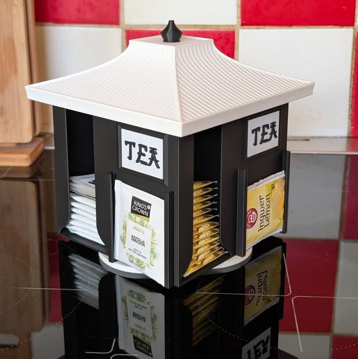Organizador de té, estilo Japonés. Base giratoria.