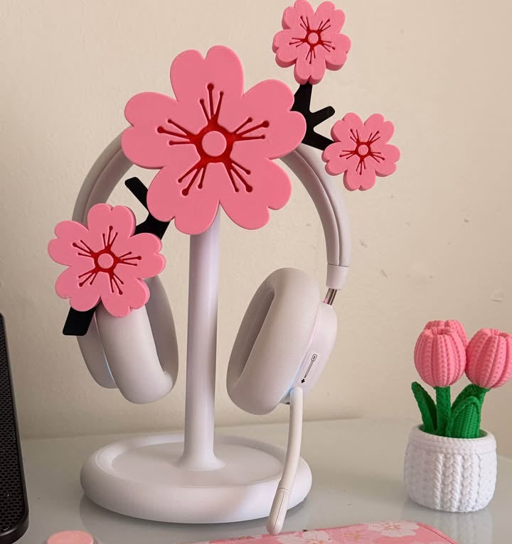 Soporte para audífonos. Sakura Flor de Cerezo 🌸
