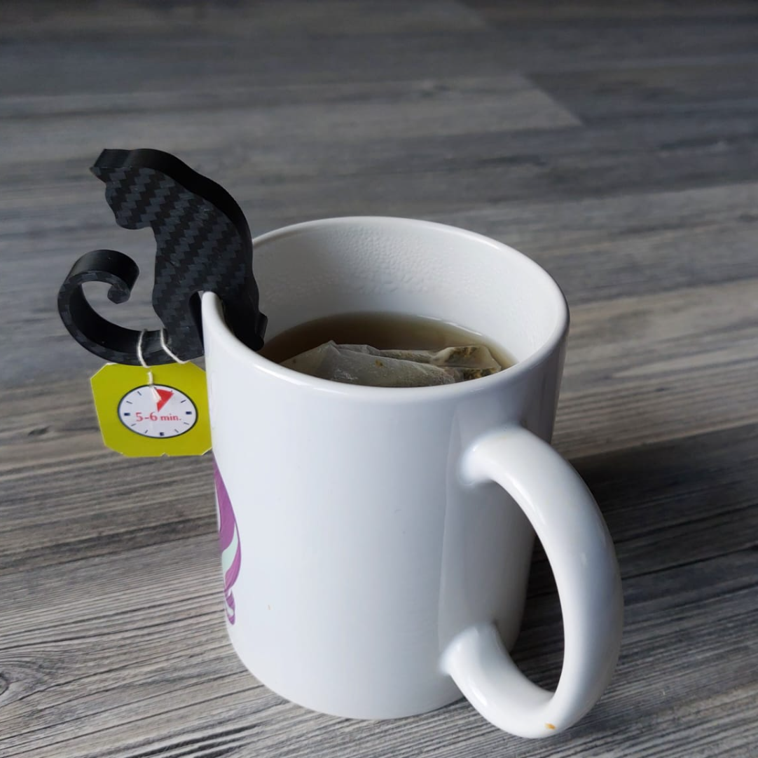 Sujeta-bolsitas de té Gato Porta-bolsitas de té MIAU