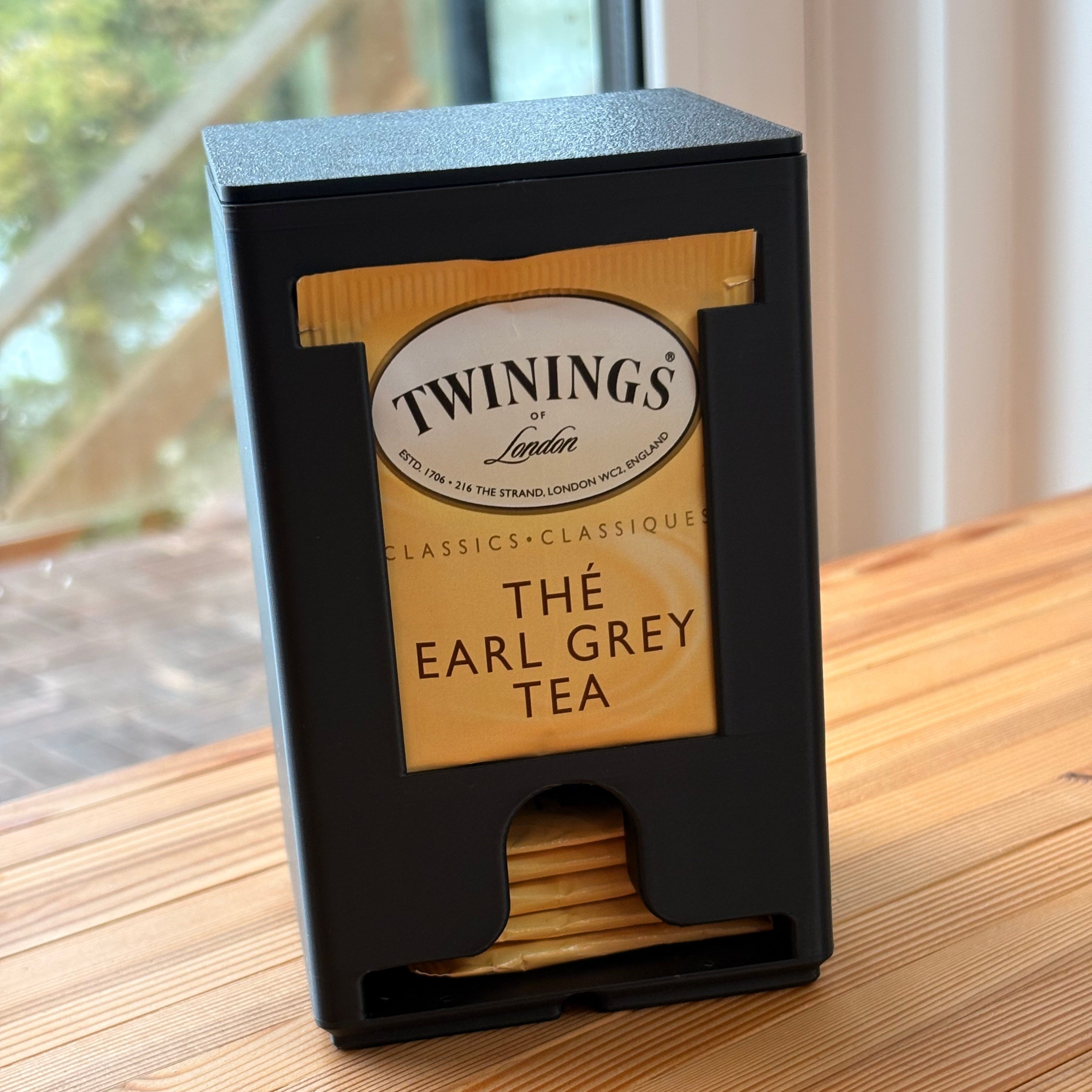 organizador de té, apilable. dispensador.